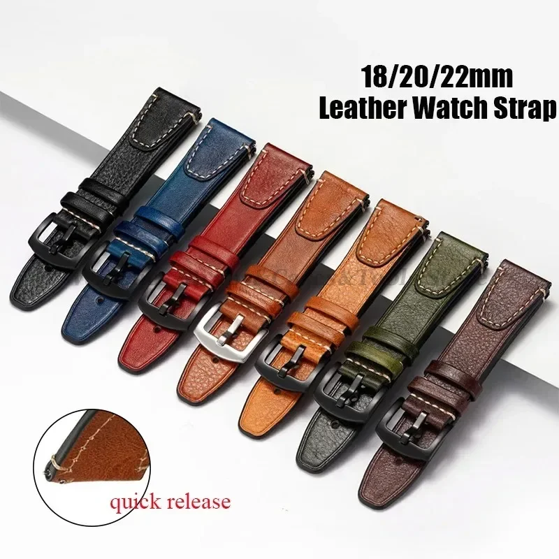 Luxury Watch Class - 세이코 정품 가죽 시계 스트랩 SmartWatches