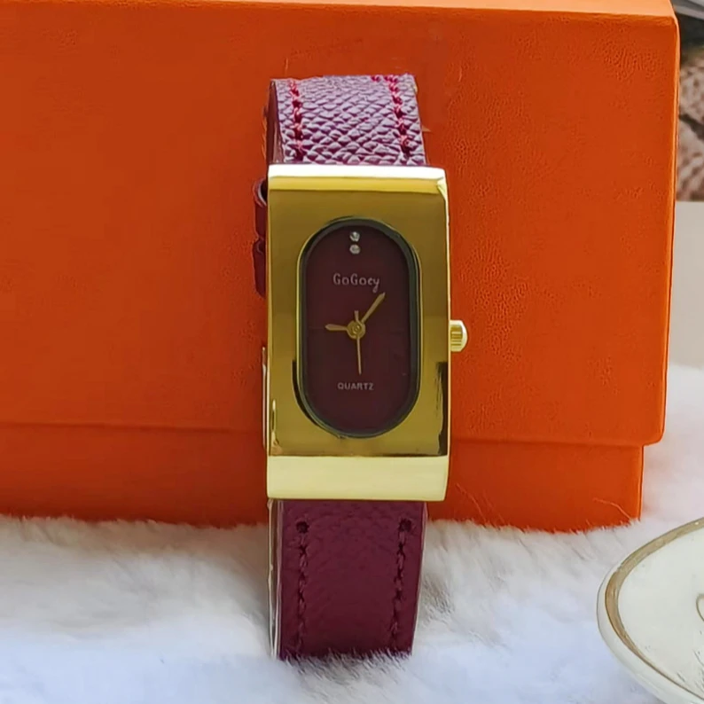 Luxury Watch With Leather Strap - 럭셔리 숙녀 브랜드 여성 시계 패션