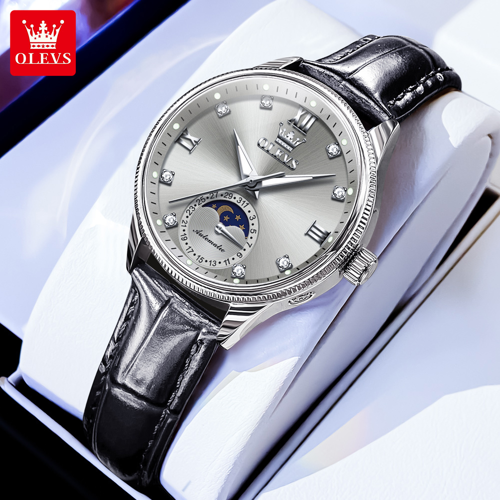 Luxury Watch Time - OLEVS 문페이즈 패션 여성 시계 다이아몬드