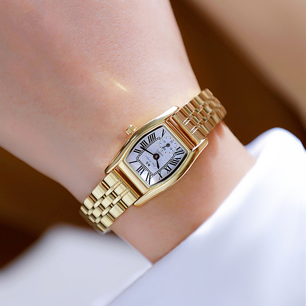 Luxury Watch With Leather Strap - BS 여성용 시계 다목적 복고풍 스타일