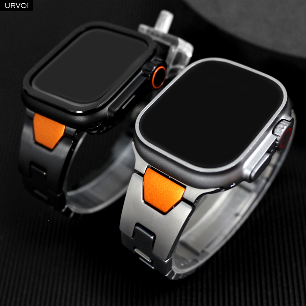 Luxury Watch Ap - URVOI 럭셔리 남성용 스테인레스 스틸 링크