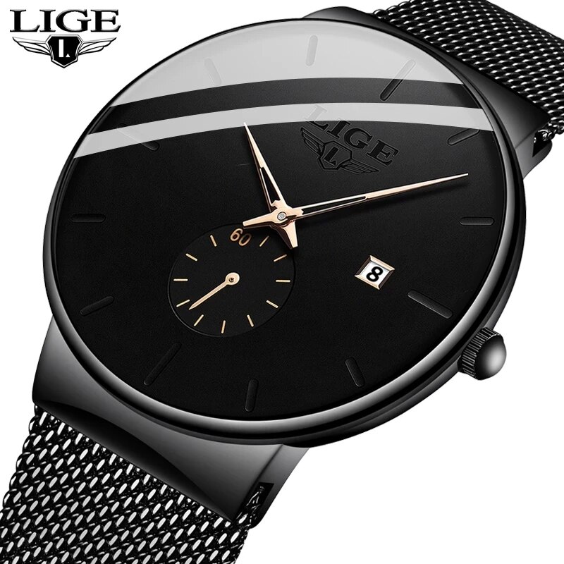 Luxury Watch Maker - LIGE 패션 남성 시계, 탑 브랜드