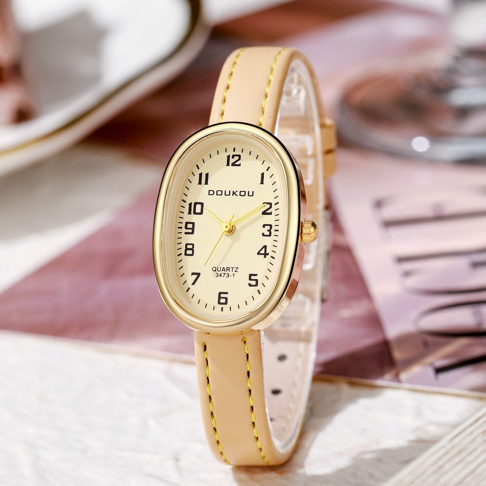 럭셔리 타원형 다이얼 여성 시계 패션 숙녀 선물 드레스 - Luxury Watch With Leather Strap 리뷰 및 가격