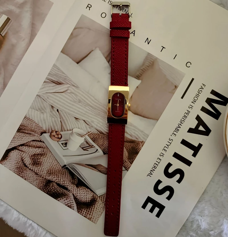 럭셔리 숙녀 브랜드 여성 시계 패션 직사각형 다이얼 쿼 - Luxury Watch With Leather Strap 리뷰 및 가격