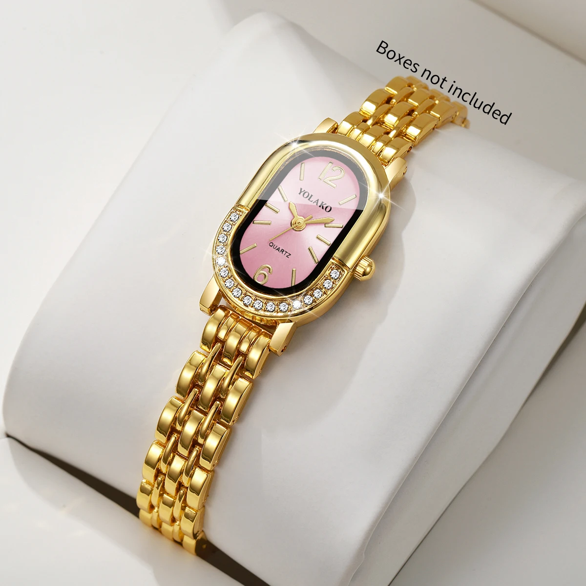 럭셔리 라인스톤 여성 쿼츠 시계 패션 골든 팔찌 스트랩 - Luxury Watch Organizer 리뷰 및 가격