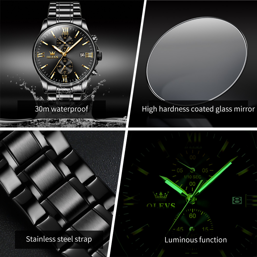 OLEVS 2886 남성용 클래식 블랙 쿼츠 시계 우아 - Luxury Watch Maker 리뷰 및 가격