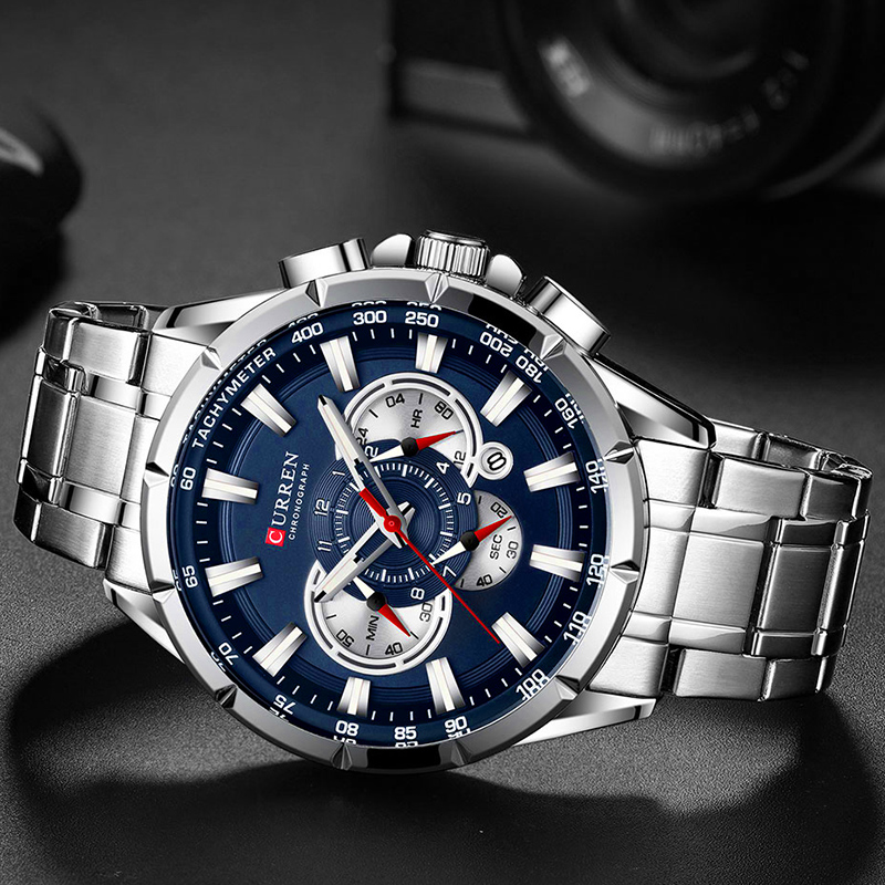 CURREN 손목 시계 남자 방수 크로노 그래프 군사  - Luxury Watch Maker 리뷰 및 가격