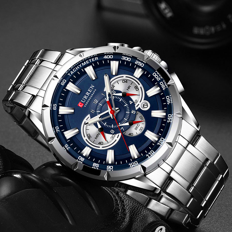 CURREN 손목 시계 남자 방수 크로노 그래프 군사  - Luxury Watch Maker 리뷰 및 가격