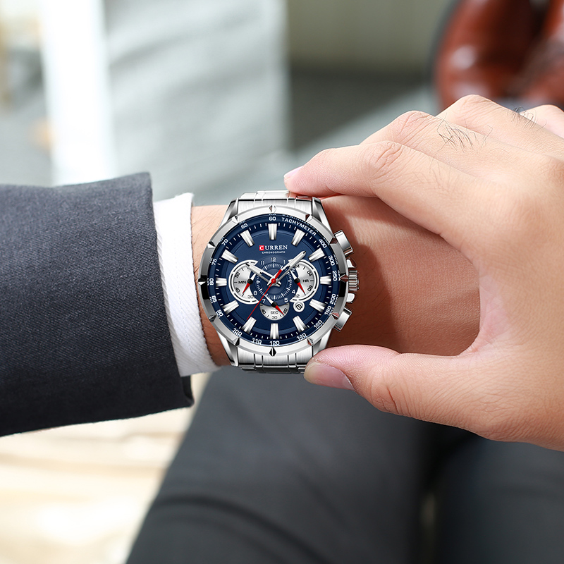 CURREN 손목 시계 남자 방수 크로노 그래프 군사  - Luxury Watch Maker 리뷰 및 가격