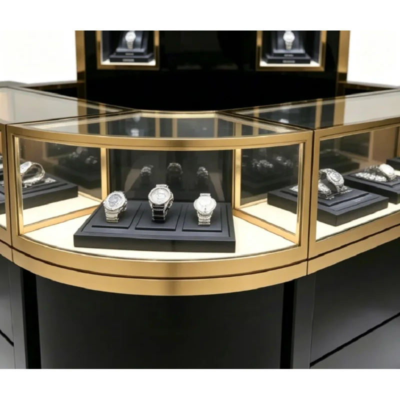 맞춤형 고급 시계 진열장 LED 조명 포함 우아한 코너 - Luxury Watch Boutique 리뷰 및 가격