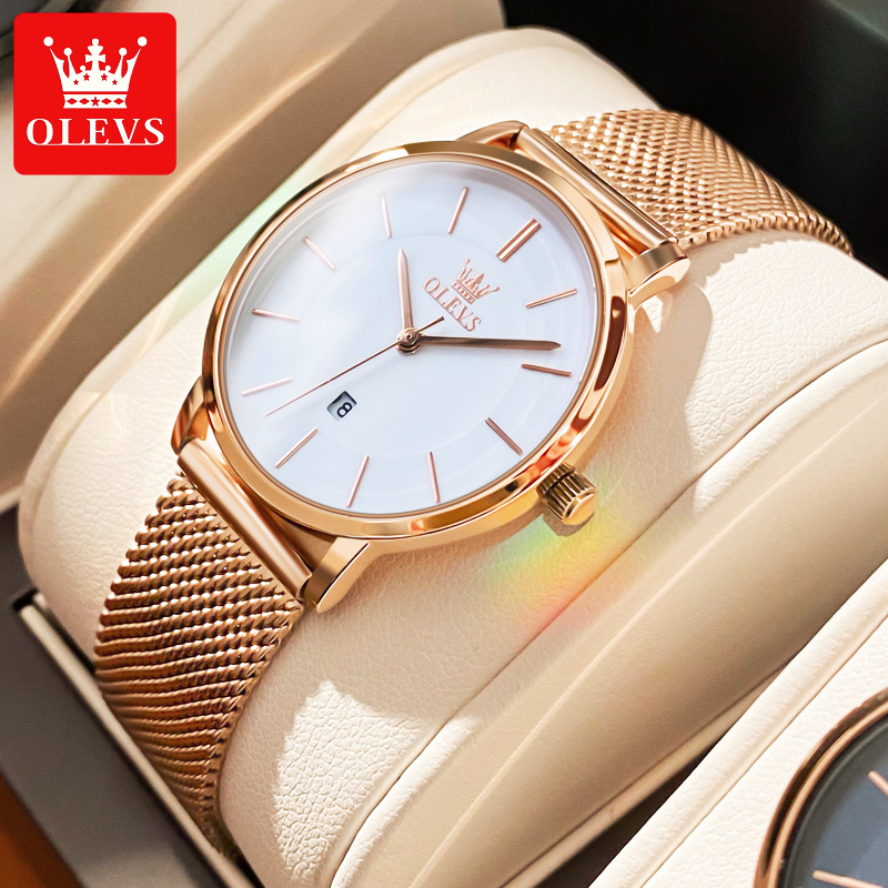 OLEVS-여성용 시계, 쿼츠 방수 시계, 럭셔리 레이 - Luxury Watch Display Case 리뷰 및 가격