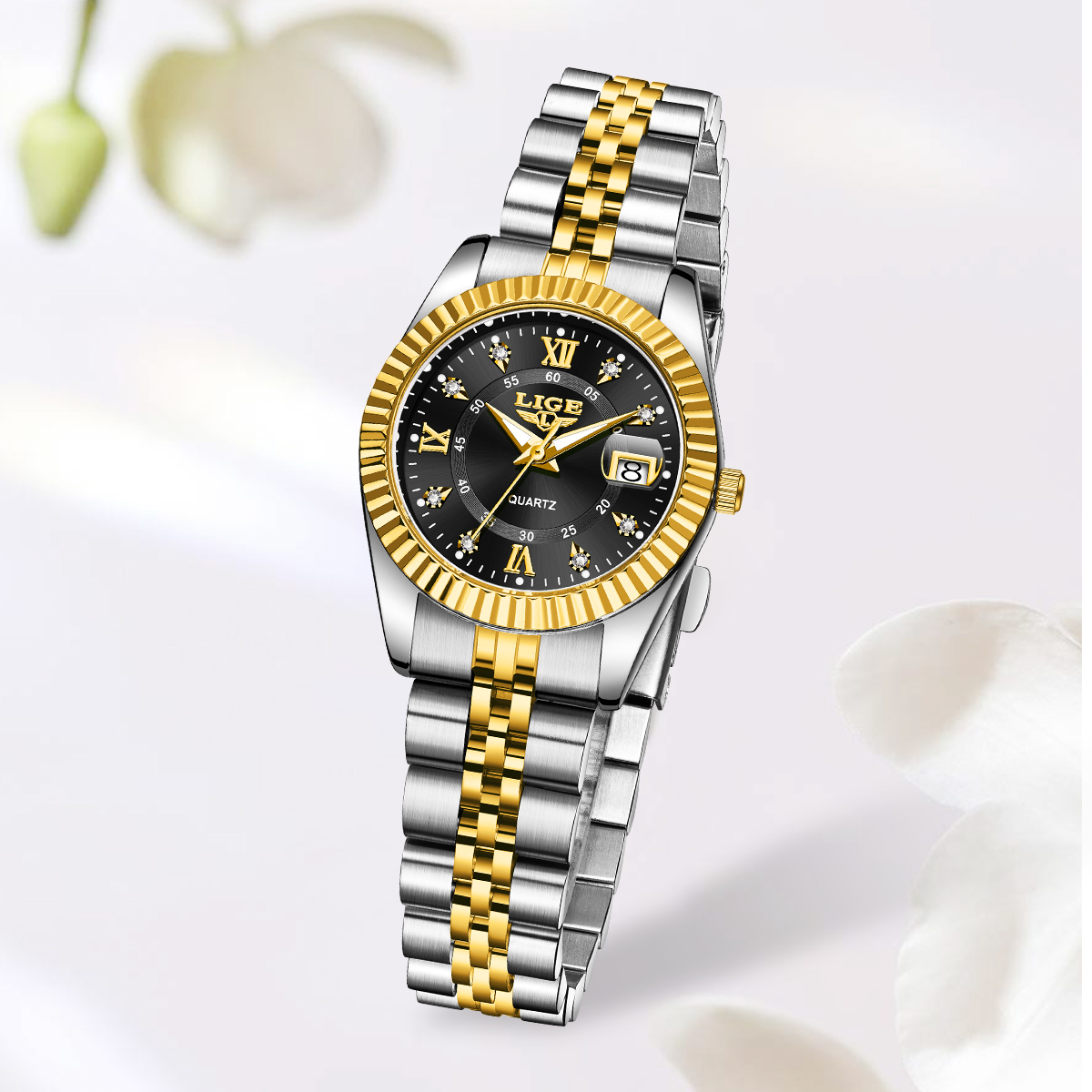 LIGE 패션 우아한 여성 석영 손목 시계 여성을위한  - Luxury Watch Organizer 리뷰 및 가격