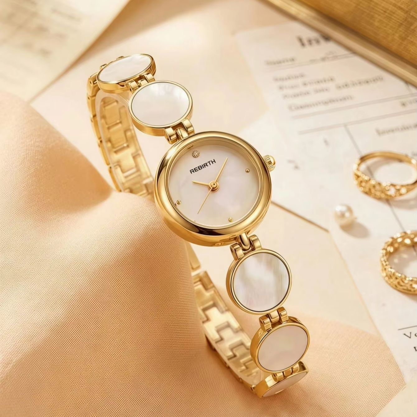 고급스러운 스타일의 여성용 쿼츠 시계로, 원형 자개 다 - Luxury Watch Diamond 리뷰 및 가격