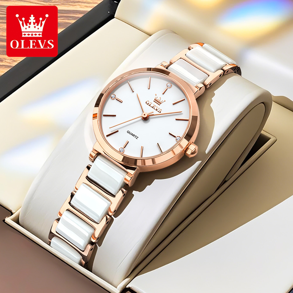 OLEVS 여성 시계 5877 고급스러운 우아한 쿼츠  - Luxury Watch Organizer 리뷰 및 가격