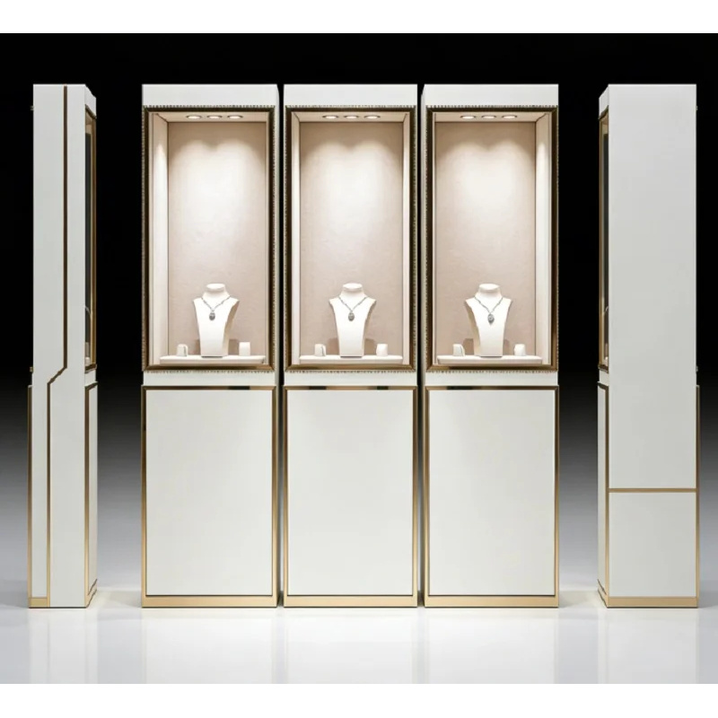 맞춤형 고급 화이트 높이형 주얼리 진열장, 맞춤형 아크 - Luxury Watch Boutique 리뷰 및 가격