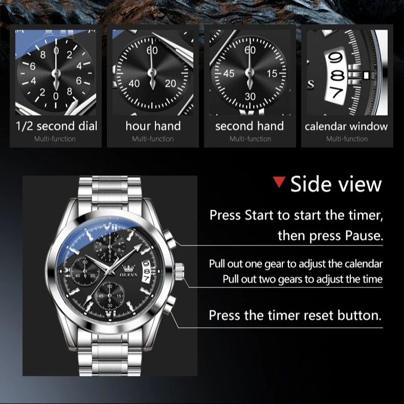 OLEVS 2987 오리지널 남성 시계 럭셔리 브랜드  - Luxury Watch Time 리뷰 및 가격