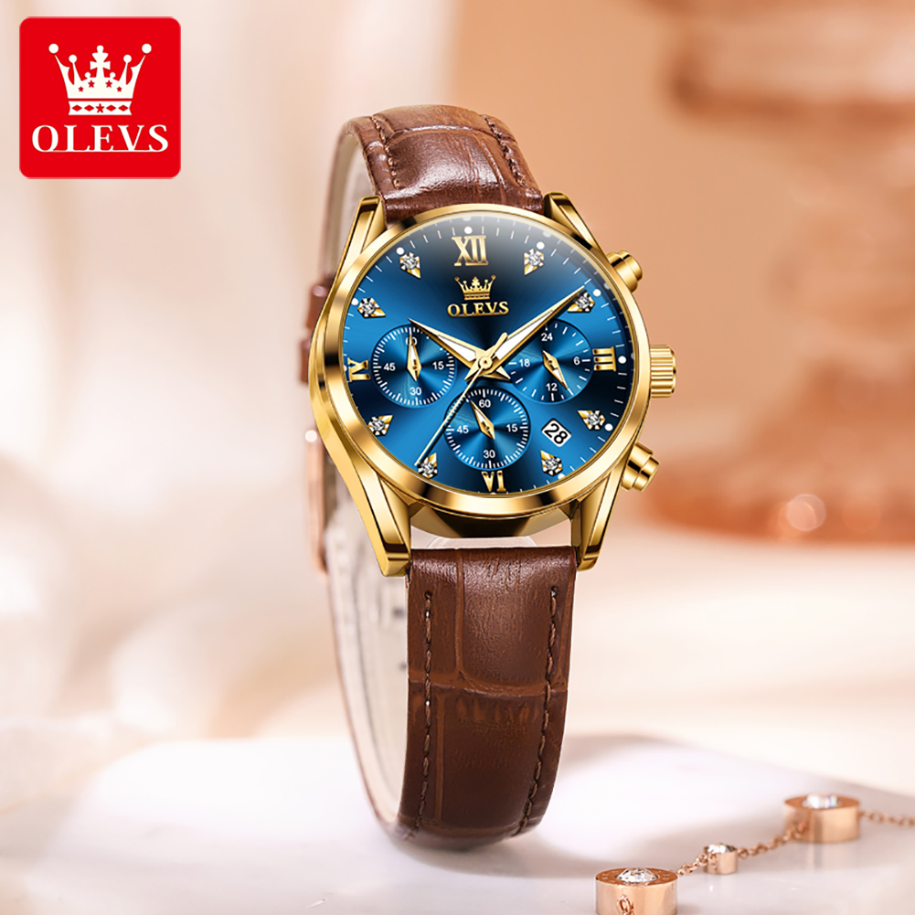 OLEVS 5523 오리지널 브랜드 여성용 시계 레이디 - Luxury Watch With Leather Strap 리뷰 및 가격