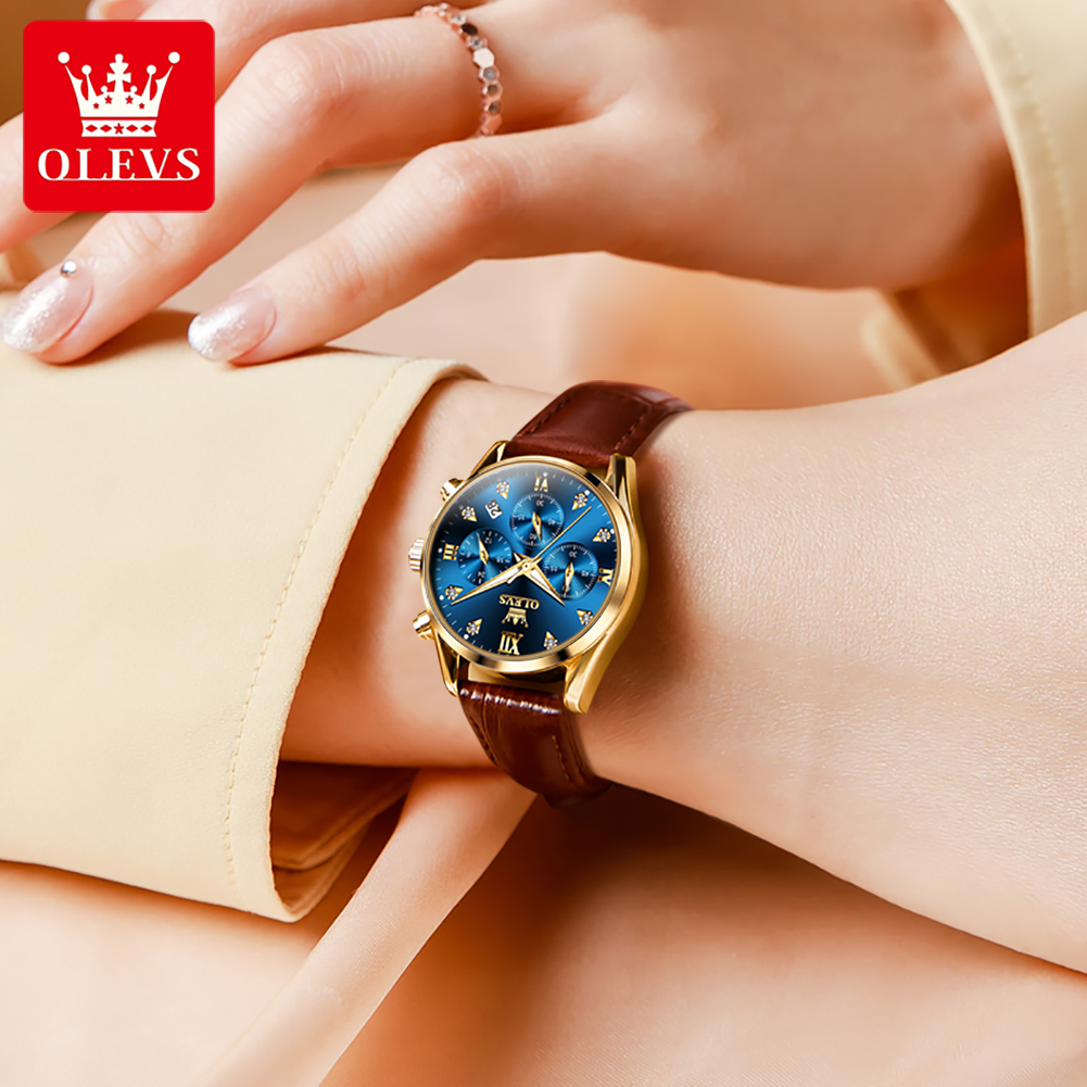 OLEVS 5523 오리지널 브랜드 여성용 시계 레이디 - Luxury Watch With Leather Strap 리뷰 및 가격