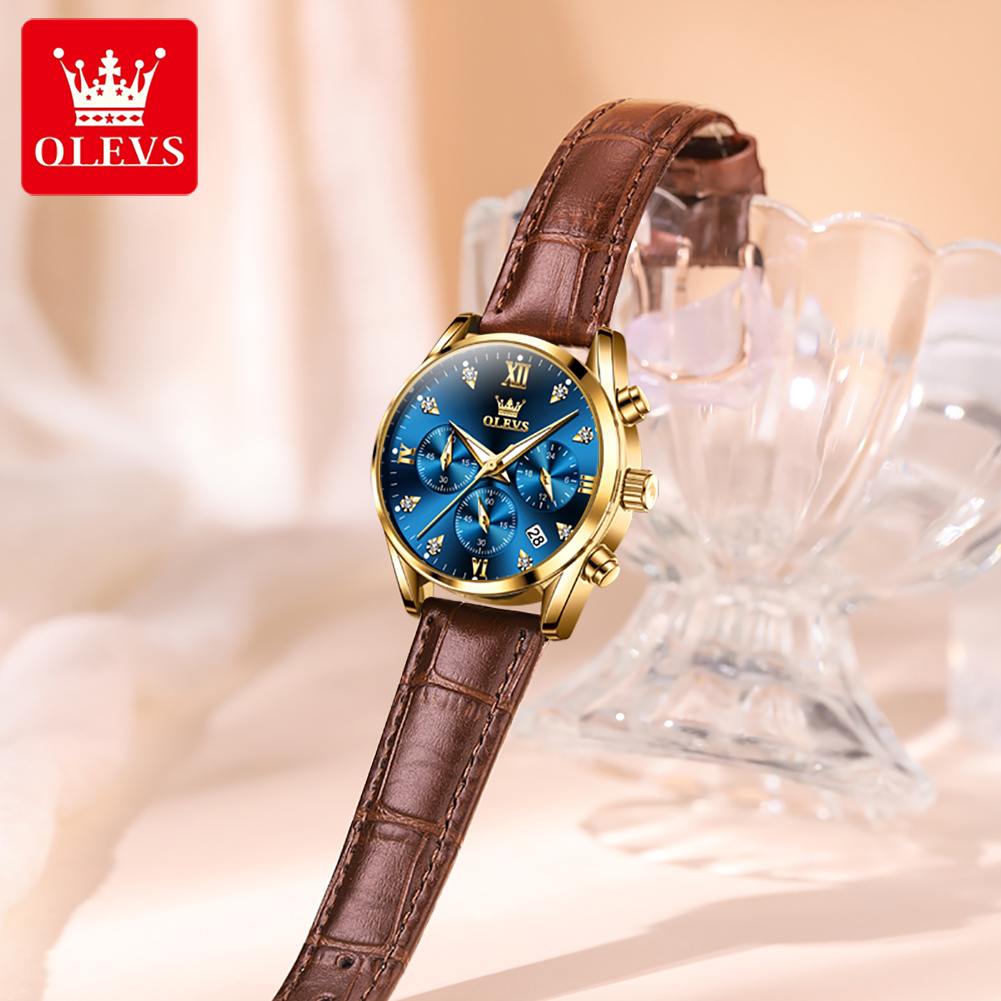 OLEVS 5523 오리지널 브랜드 여성용 시계 레이디 - Luxury Watch With Leather Strap 리뷰 및 가격