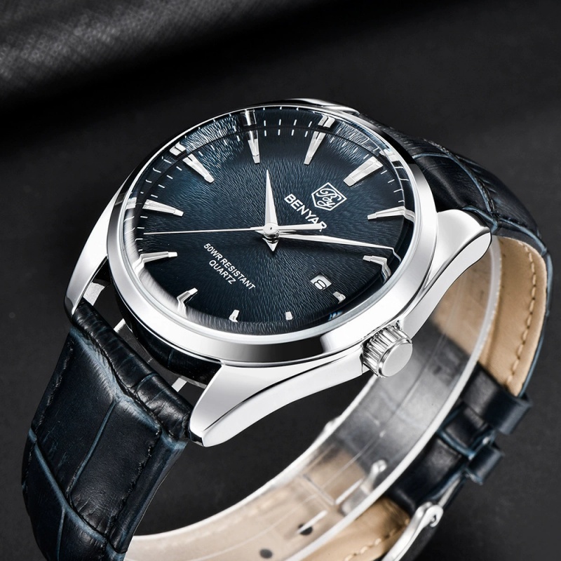 베냐르 5163 최고급 명품 밀리터리 손목시계 가죽 쿼 - Luxury Watch Magazine 리뷰 및 가격