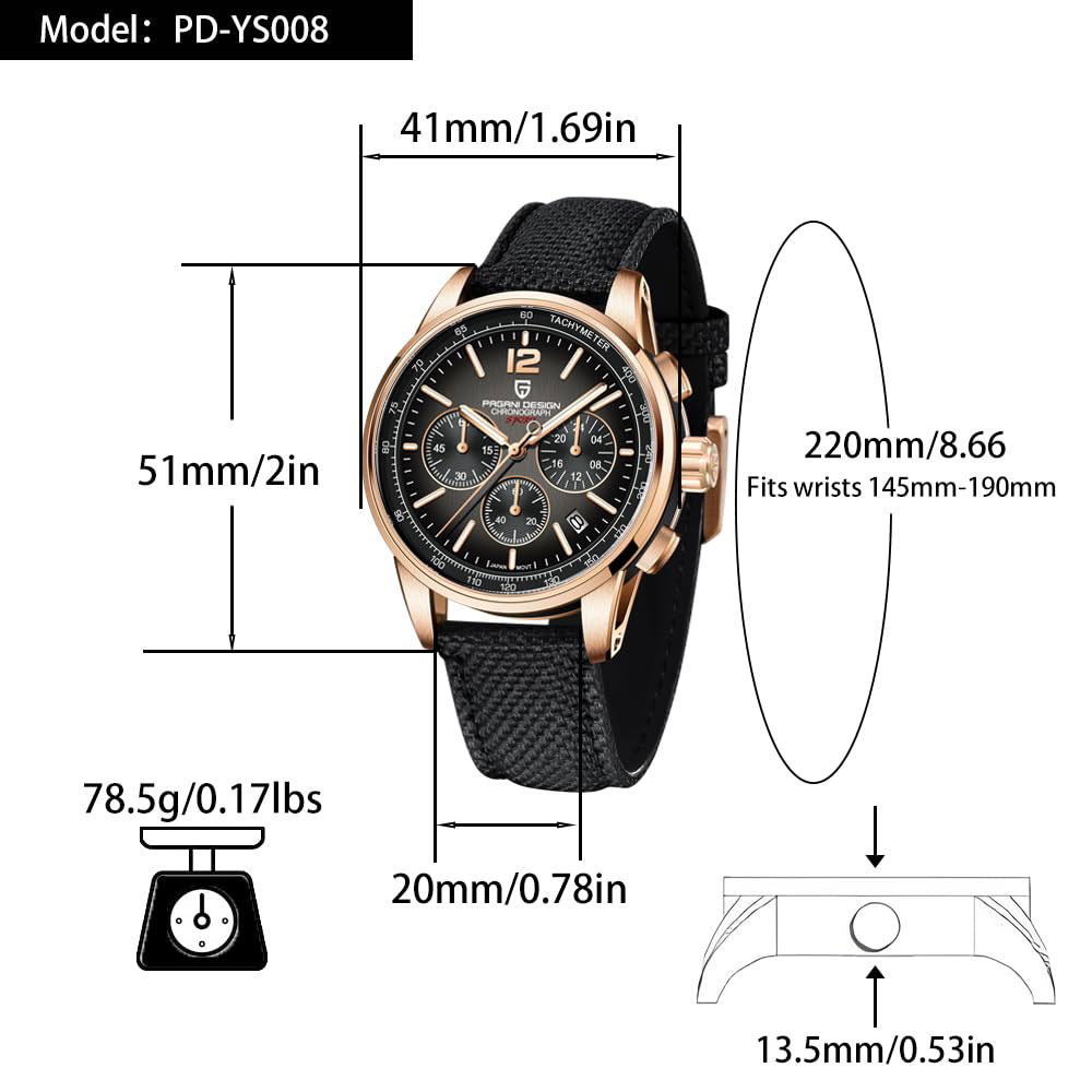 파가니 디자인 신형 남성 시계 41mm 크로노그래프 1 - Luxury Watch Magazine 리뷰 및 가격