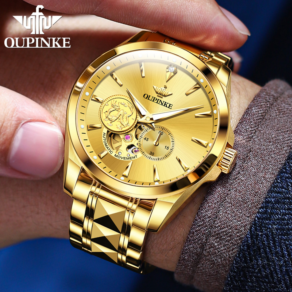 OUPINKE 남성용 시계 탑 브랜드 럭셔리 오리지널  - Luxury Watch Brands Logo 리뷰 및 가격