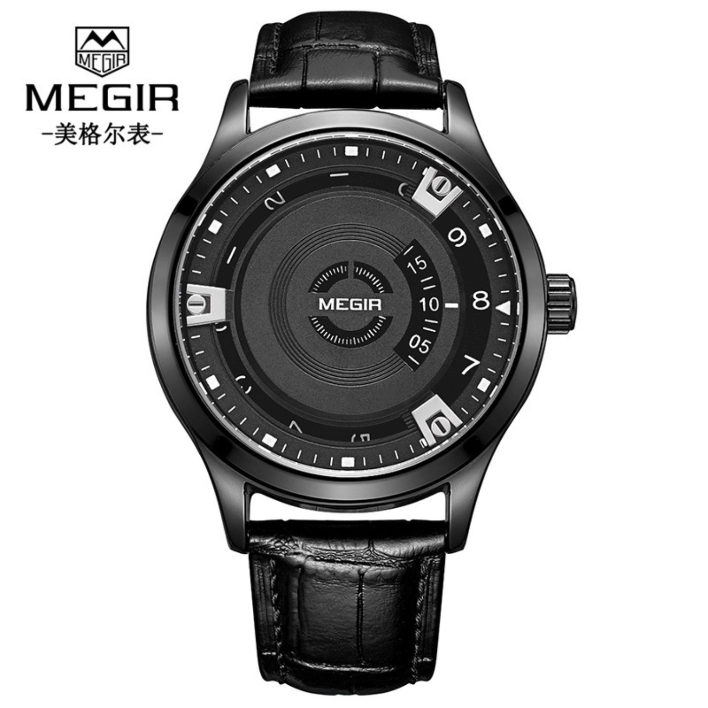 MEGIR 남성용 시계 고급 가죽 스트랩 스포츠 밀리터 - Luxury Watch With Leather Strap 리뷰 및 가격