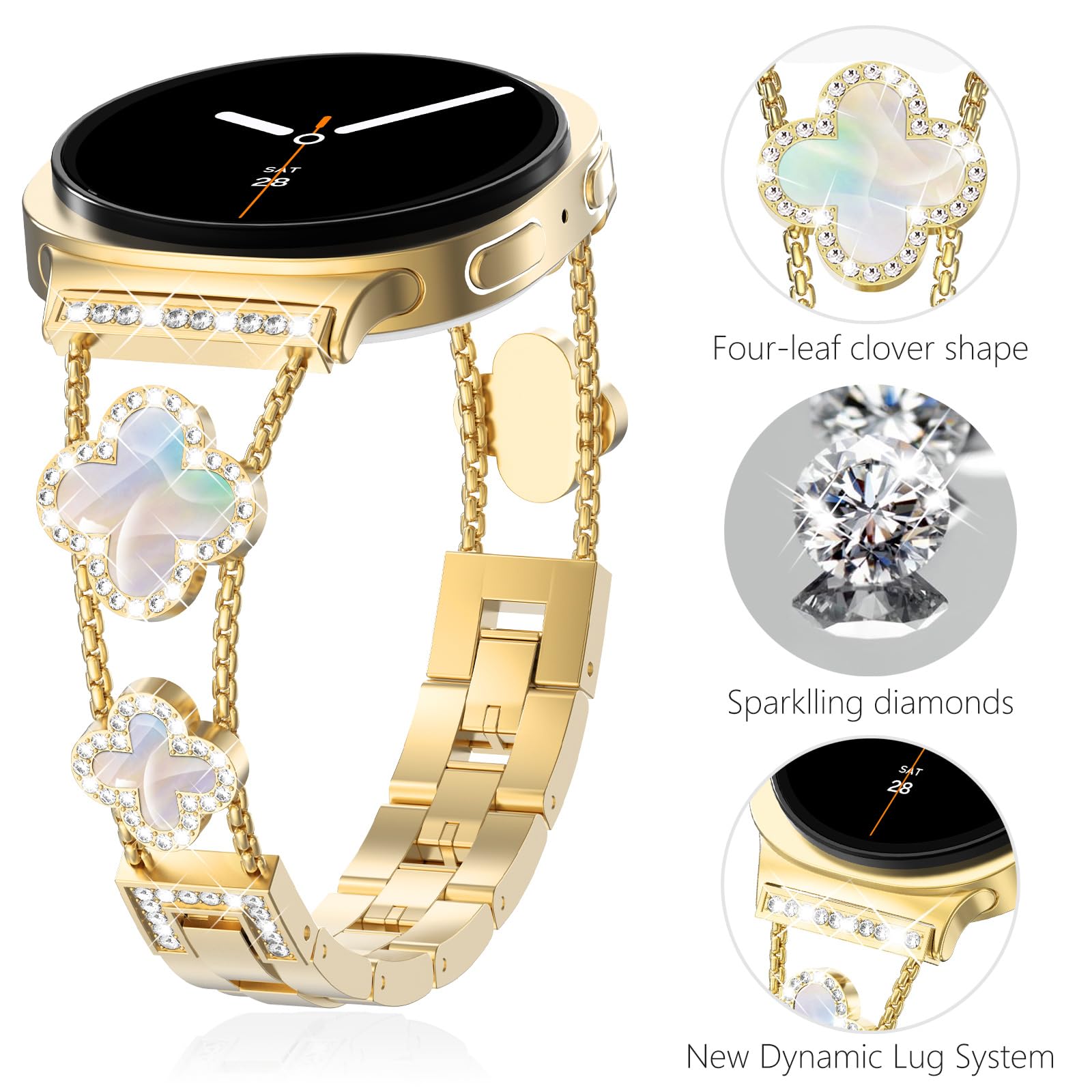 삼성 갤럭시 워치 8 44mm 40mm용 다이아몬드 스 - Luxury Watch Galaxy 리뷰 및 가격