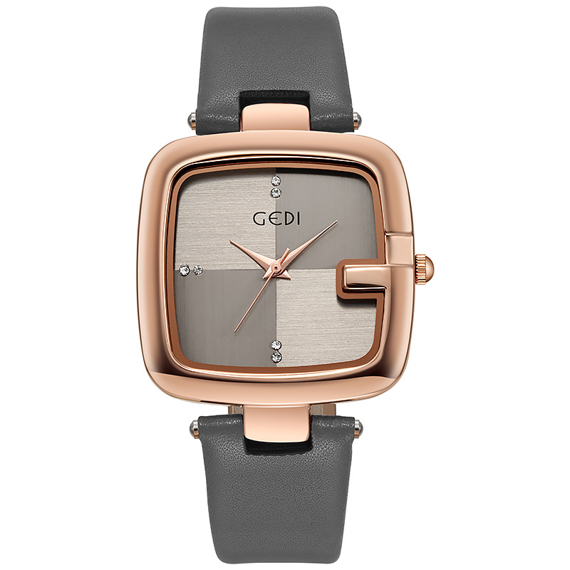 Gedi 탑 브랜드 라이트 럭셔리 대형 스퀘어 다이얼  - Luxury Watch With Leather Strap 리뷰 및 가격