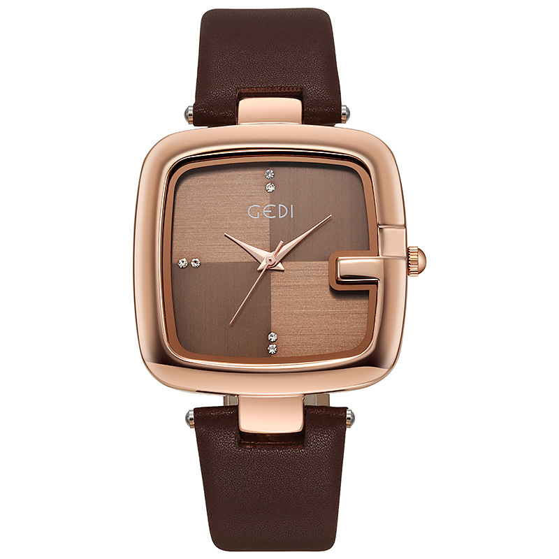 Gedi 탑 브랜드 라이트 럭셔리 대형 스퀘어 다이얼  - Luxury Watch With Leather Strap 리뷰 및 가격