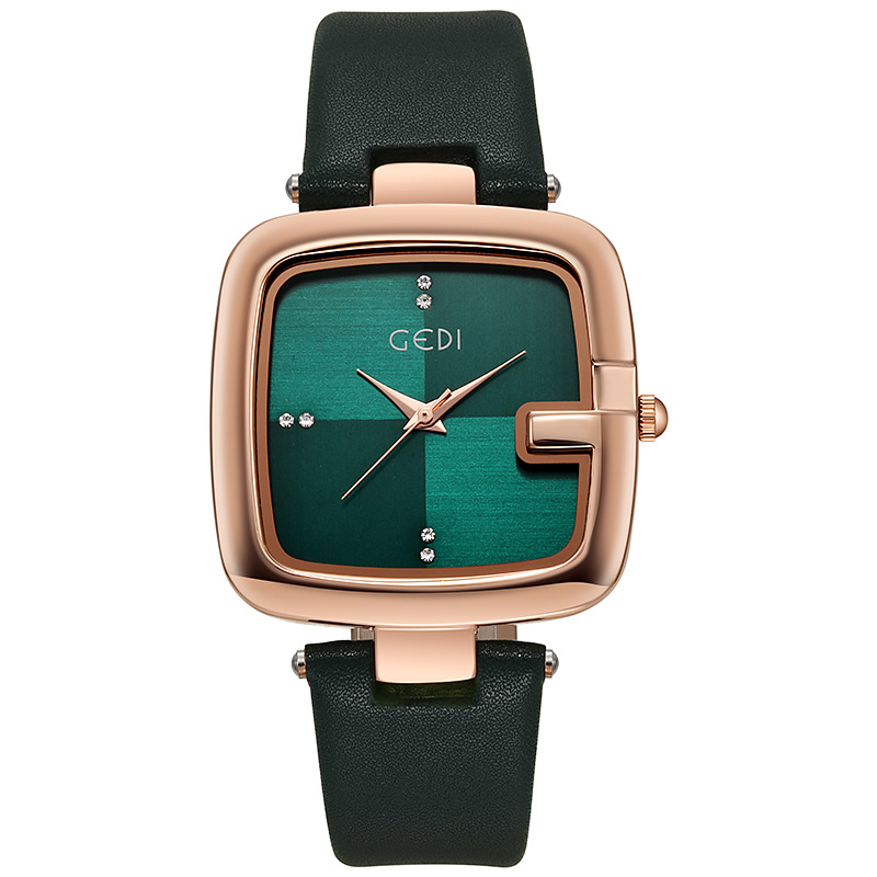 Gedi 탑 브랜드 라이트 럭셔리 대형 스퀘어 다이얼  - Luxury Watch With Leather Strap 리뷰 및 가격
