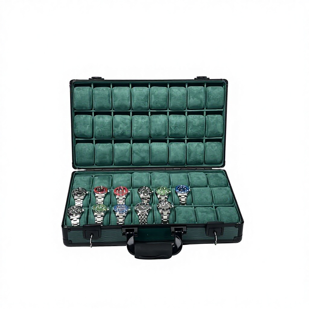 시계 진열 케이스 48슬롯 밀폐형 이중 도어 박스, 고 - Luxury Watch Boutique 리뷰 및 가격