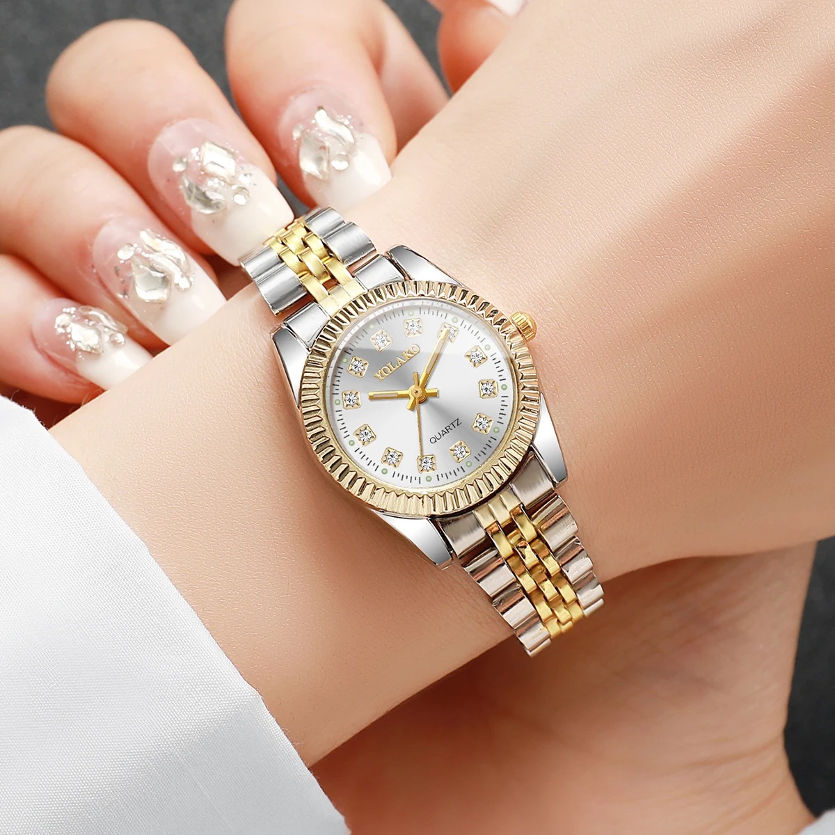 패션 라인스톤 여성 쿼츠 시계 럭셔리 스테인레스 스틸  - Luxury Watch Organizer 리뷰 및 가격