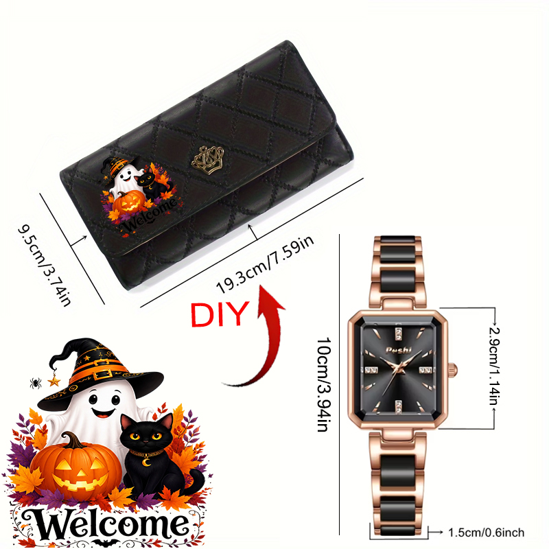 2PC(1쿼츠 시계+1장 지갑)할로윈 스타일리시하고 고 - Luxury Watch Boutique 리뷰 및 가격